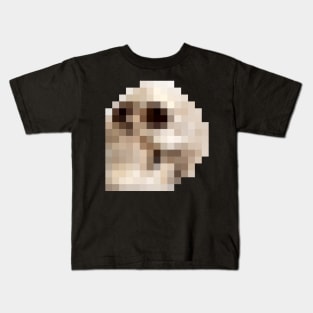 8bit Pixel Gothic Skull †††† Graphic Design Pattern Kids T-Shirt